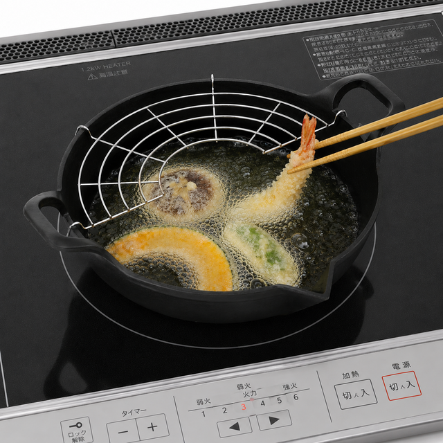 南部鉄器 鉄鍋 すき焼き鍋 天ぷら鍋平底25cm 日本製 直火・IH対応