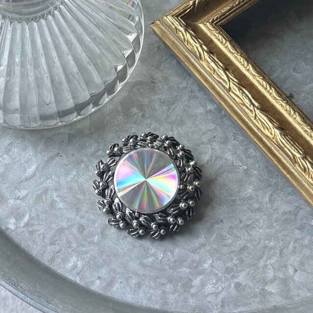 SC152-【 JEWELARAMA 】ヴィンテージブローチ 1960's Prism Glass