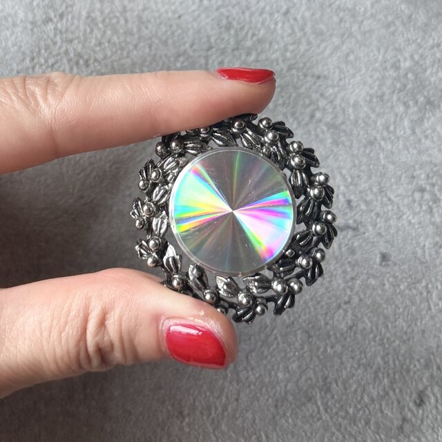 SC152-【 JEWELARAMA 】ヴィンテージブローチ 1960's Prism Glass