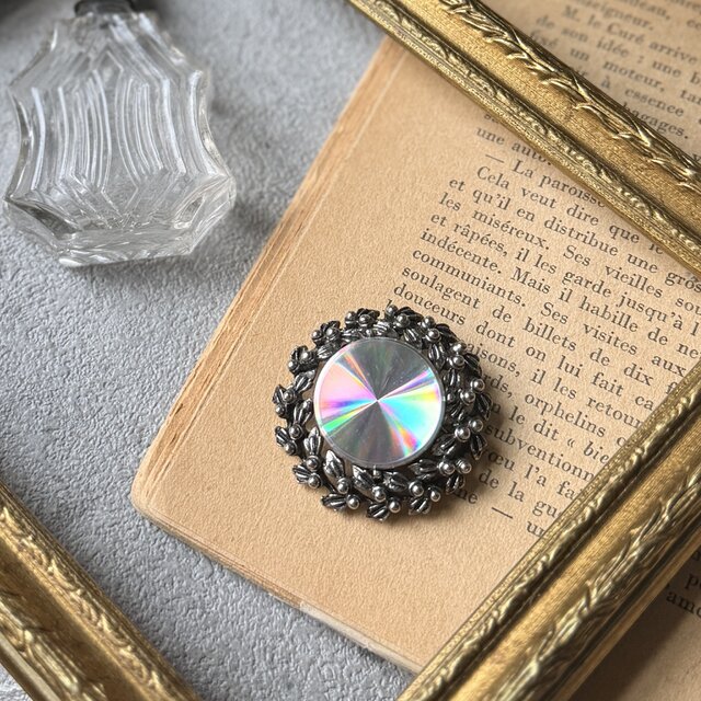 SC152-【 JEWELARAMA 】ヴィンテージブローチ 1960's Prism Glass