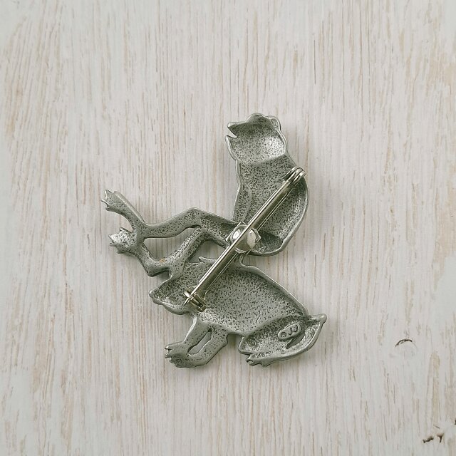 J.J.》 silver tone pewter leapfrog ジェイジェイ ヴィンテージ