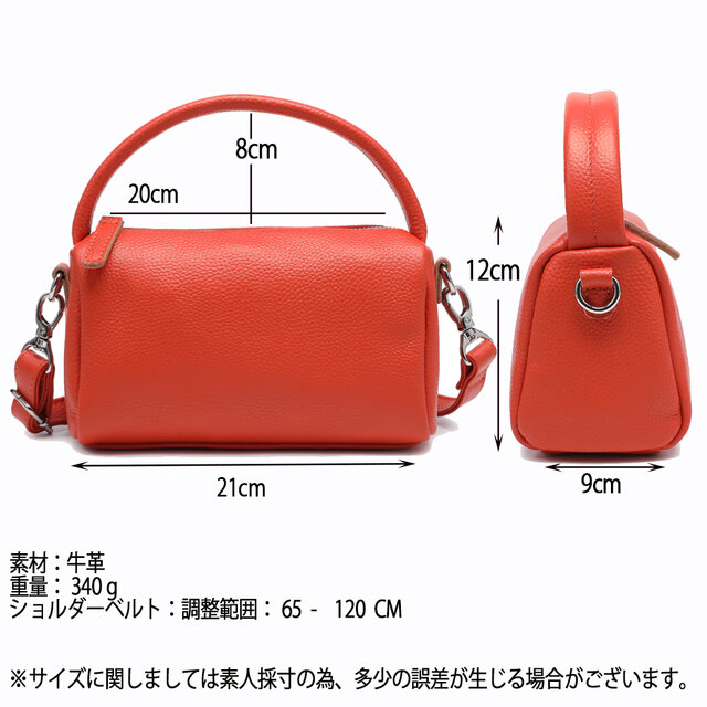 通勤・お出かけに 本革ミニバッグ 2WAY 縦型仕切りポケット付き 軽量