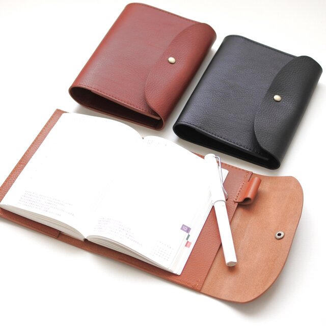本革の手帳カバー(コニャック)｜A6サイズ ほぼ日手帳 | iichi 日々の