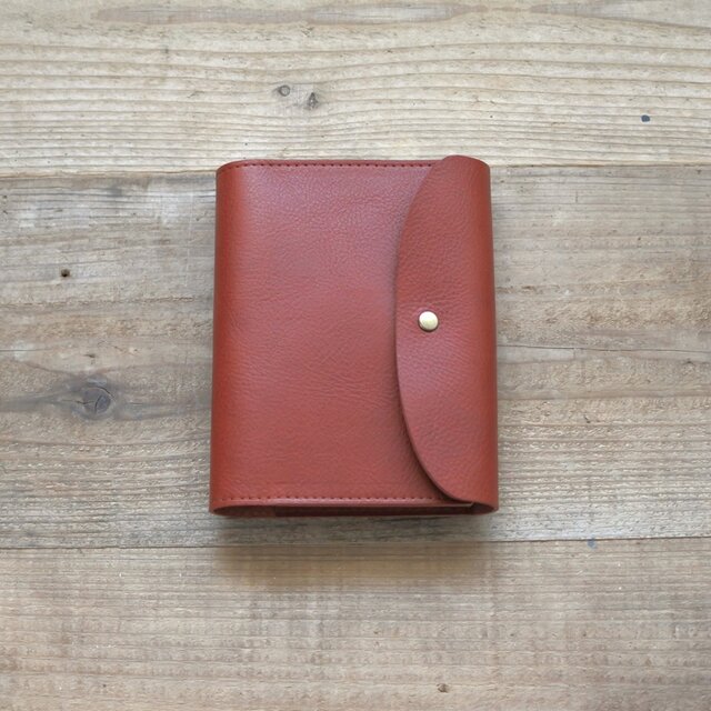 イタリアンレザー 手帳カバー A6サイズ（ ほぼ日対応）【ハンドメイド】 本革の手帳カバー(ブラウン)｜A6サイズ ほぼ日手帳 | iichi 日々の