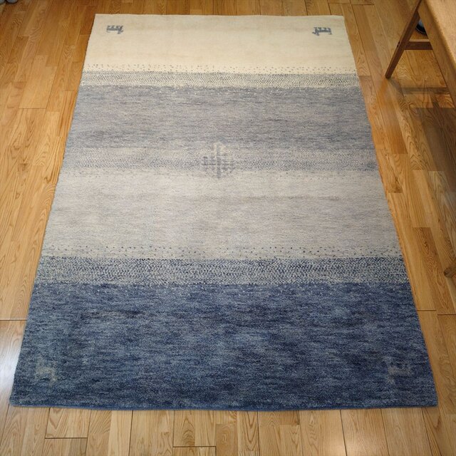 ハンドメイド 夏はさらさら 新商品 ゆるギャッベ ラグ 200x138㎝ 天然