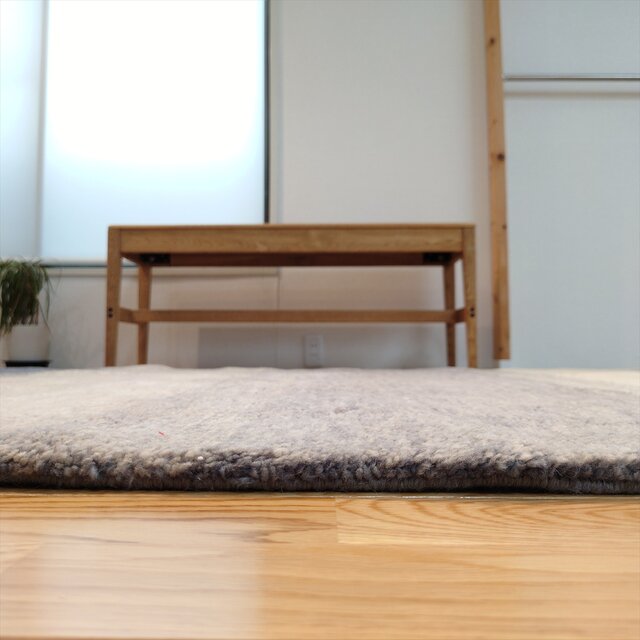 ハンドメイド 夏はさらさら 新商品 ゆるギャッベ ラグ 200x138㎝ 天然