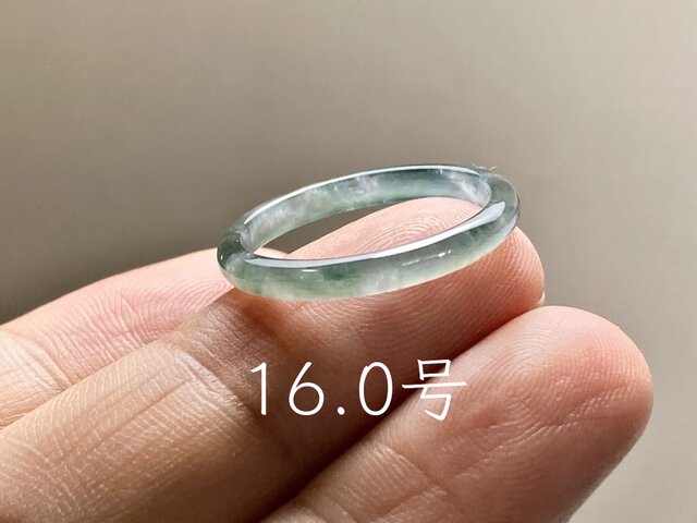 L18-208 氷種 氷青緑 16.0号 グアテマラ産 A貨 本翡翠 くりぬき リング
