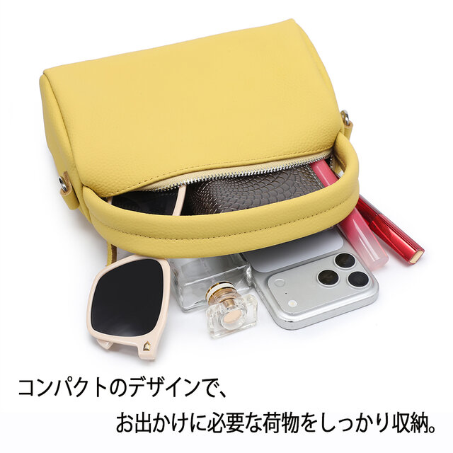 通勤・お出かけに 本革ミニバッグ 2WAY 軽量 ショルダーバッグ