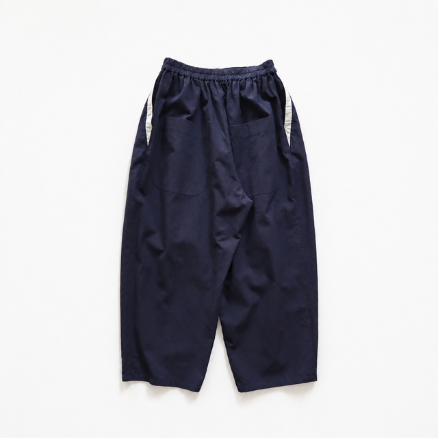 cotton linen wide tuck pants (navy) | iichi 日々の暮らしを心地よく