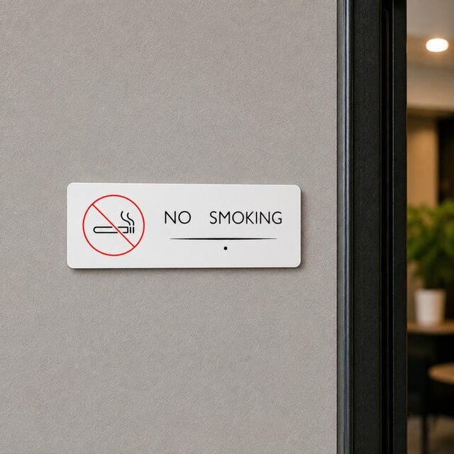 送料無料】 NO SMOKING サインプレート 禁煙サイン ドアサイン