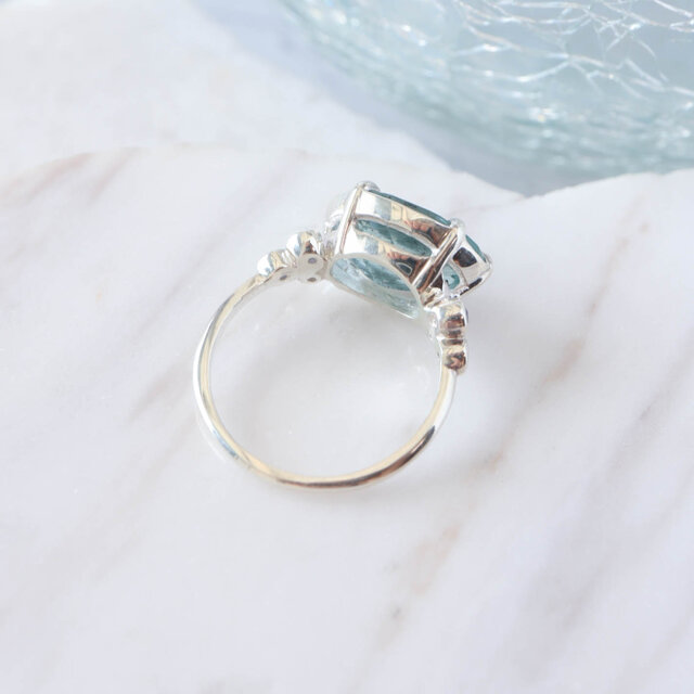 Moss Aquamarine モスアクアマリン＆サファイア リング | iichi 日々の
