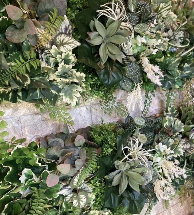 壁掛け フェイクグリーン ウォールアート　70cm✖️70cm（大） 光触媒 人工観葉植物 ウォールグリーン フェイクグリーン 壁掛け