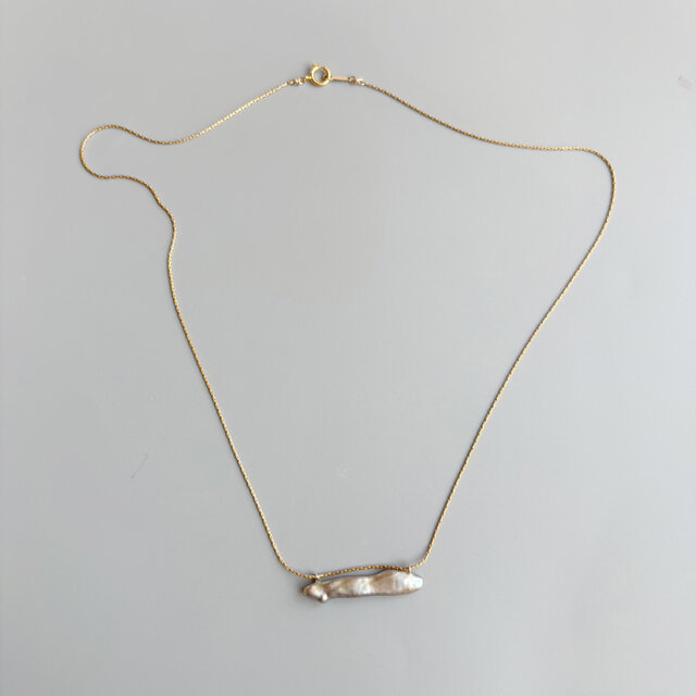 NATURALIJEWELRYナチュラリジュエリ　淡水パールネックレスK14GF K14gf グレーケシ淡水パール ネックレス | iichi 日々の暮らしを