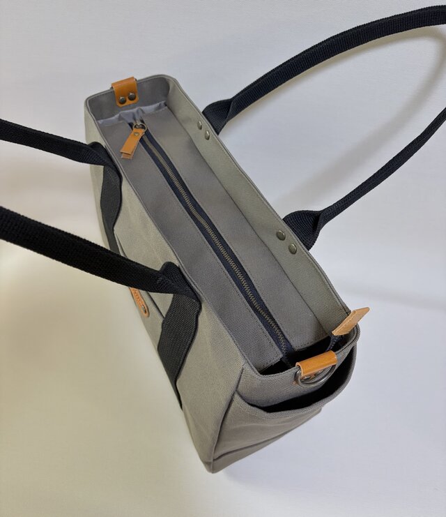 A4対応・8ポケット】荷物が迷子にならない 8号帆布トートバッグ