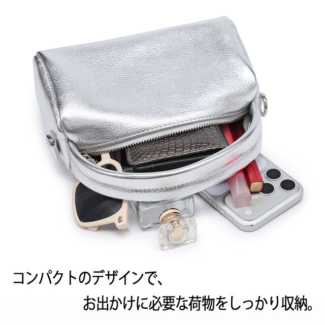 通勤・お出かけに 本革ミニバッグ 2WAY 軽量 ショルダーバッグ