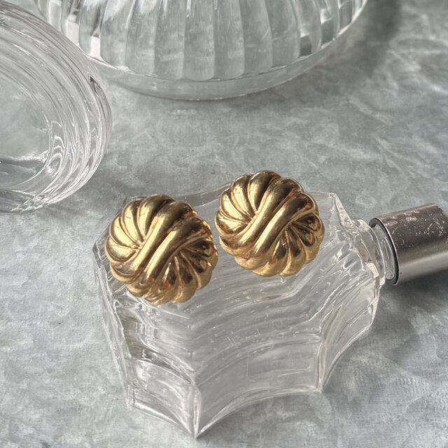 1800年代 アンティーク ピアス PN35-【 Napier 】ネイピア・ヴィンテージピアス 1980s Gold Tone