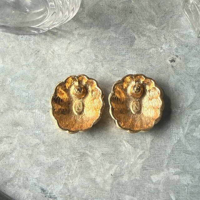 1800年代 アンティーク ピアス PN35-【 Napier 】ネイピア・ヴィンテージピアス 1980s Gold Tone