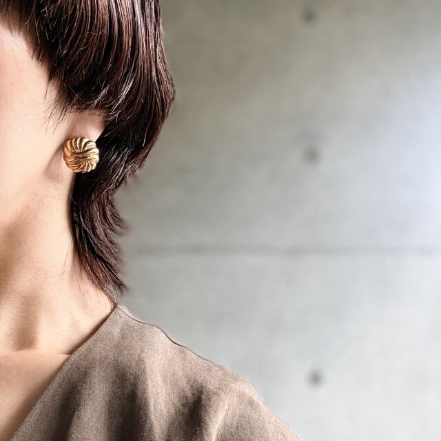 1800年代 アンティーク ピアス PN35-【 Napier 】ネイピア・ヴィンテージピアス 1980s Gold Tone