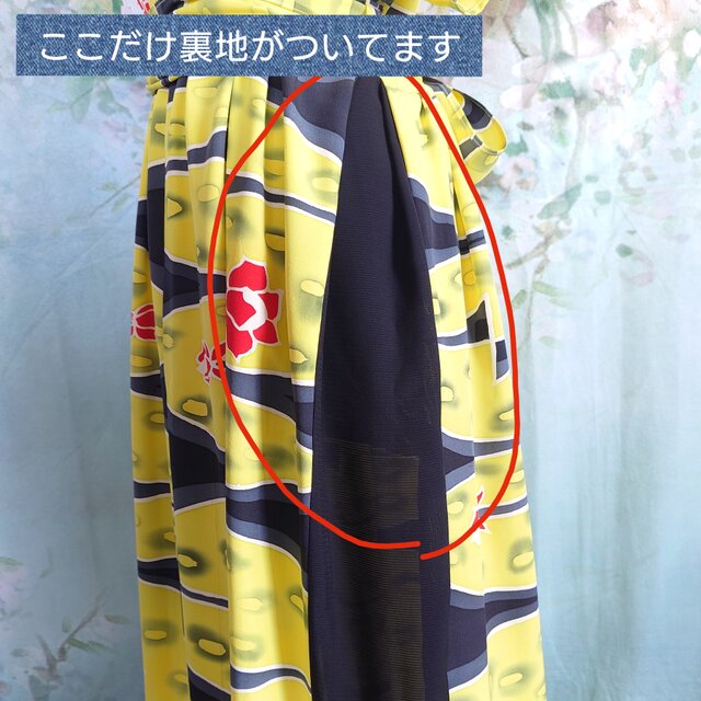 d131 マキシ丈ワンピース ロウケツ染め 着物リメイク 正絹 着物