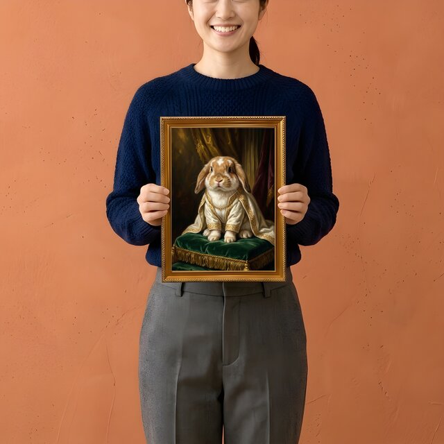 うさこ絵画4点SET 今日から、 個展が始まりました。 このうさぎの親子