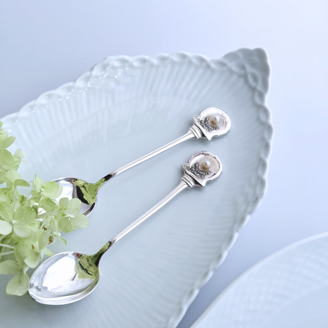 2本セット ｜ MIKIMOTO PEARLS ｜ミキモト 御木本 真珠 スプーン