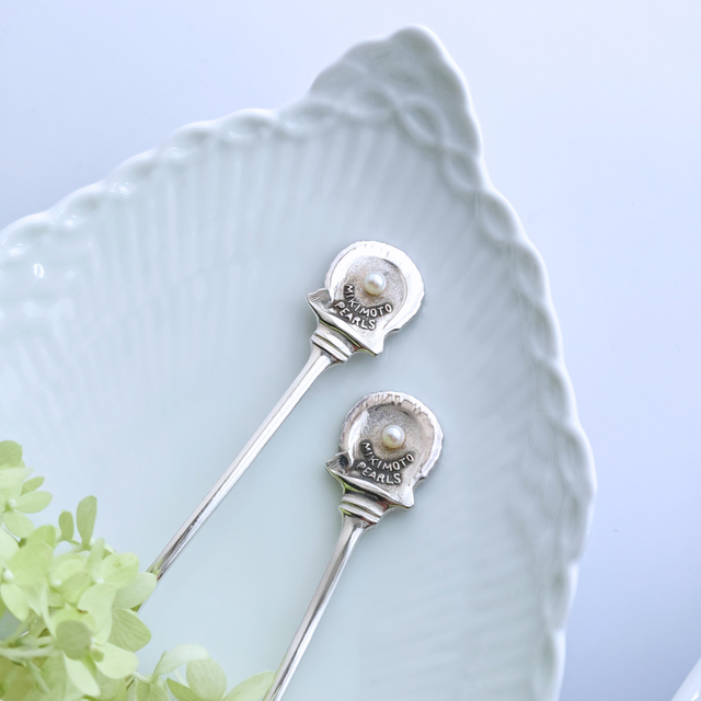 2本セット ｜ MIKIMOTO PEARLS ｜ミキモト 御木本 真珠 スプーン