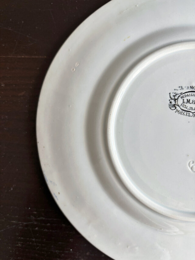 Creil & Montereau クレイユモントロー レリーフ 平皿 フランス