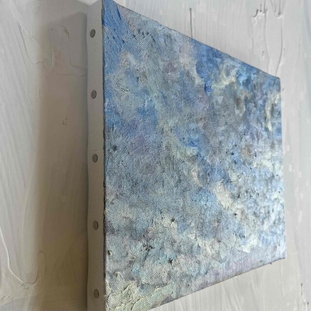 原画 油彩「 朝の空 20260820」絵画・F3（22×27㎝）アート・キャンバス
