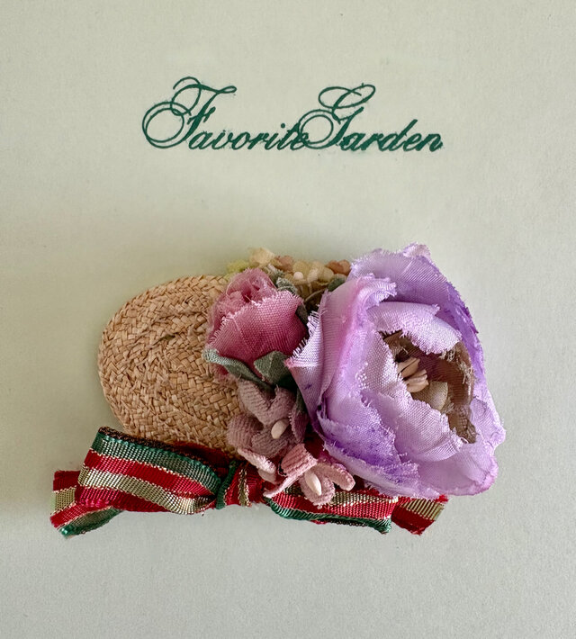 フランスアンティーク✨️布花 花冠 ヘッドドレス ドール用