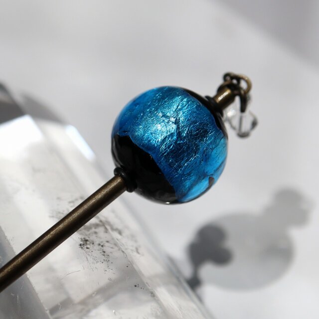 ほたる玉 かんざし とんぼ玉 一本簪 ホタルガラス 工芸品 ホタル玉 髪