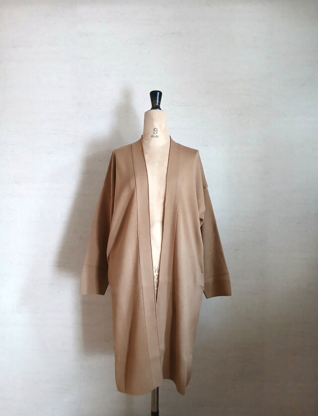 2026新作♡】コットンカシミヤハーフミラノロングアウター キャメル