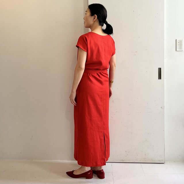 アシンメトリーラップワンピース(レッド) | iichi 日々の暮らしを