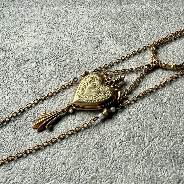 ヴィンテージ ネックレス ヨーロッパ N331- ART ヴィンテージネックレス 1960-70's Victorian Heart