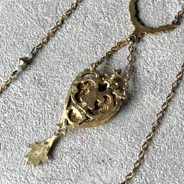 N331-【 ART 】ヴィンテージネックレス 1960-70's Victorian Heart