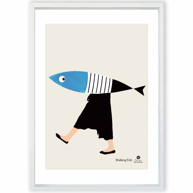 歩いてるよ〜 魚 送料無料 アート/sei新着作品/新着順 あらゆるお部屋