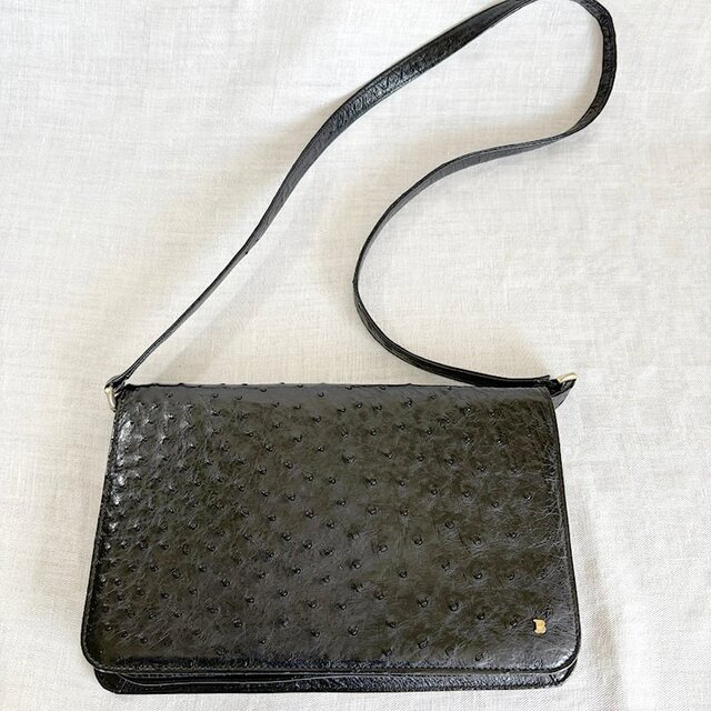 BALLY ショルダーバッグ オーストリッチ ハンドバッグ ヴィンテージ 