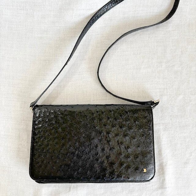 BALLY ショルダーバッグ オーストリッチ ハンドバッグ ヴィンテージ 