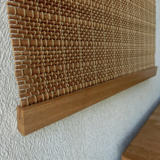 壁掛け 暖簾 掛軸 竹製 いぶし竹3 タペストリー 38x85 | iichi 日々の