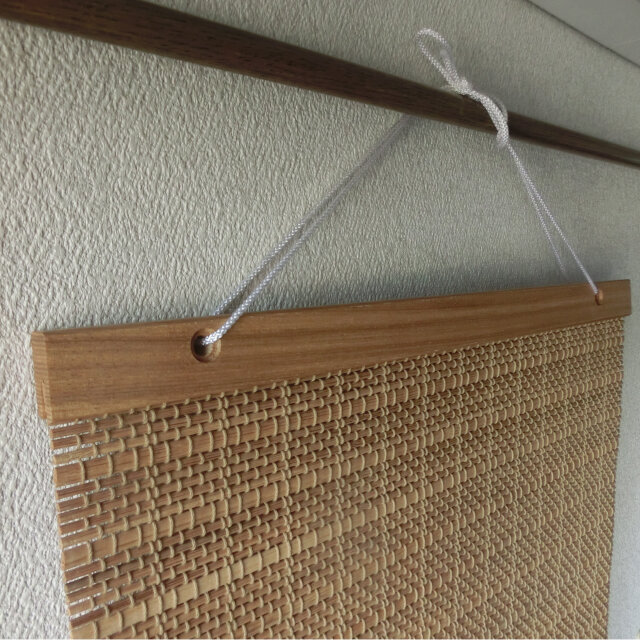 壁掛け 暖簾 掛軸 竹製 いぶし竹3 タペストリー 38x85 | iichi 日々の