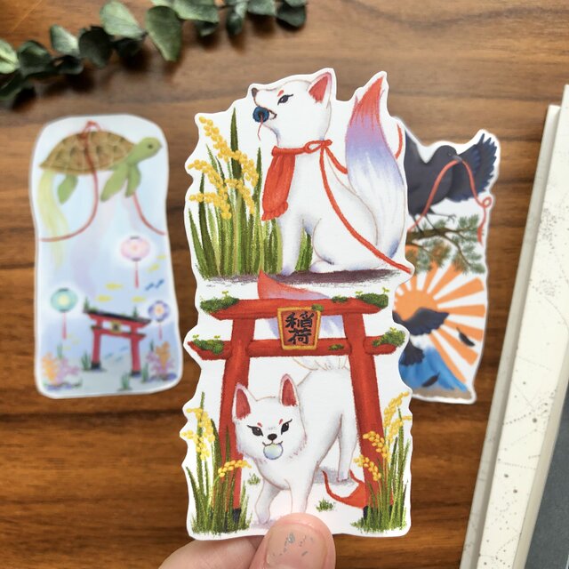 bookmark（しおり）〜ご眷属シリーズ〜 3枚入り（狐、亀、八咫烏