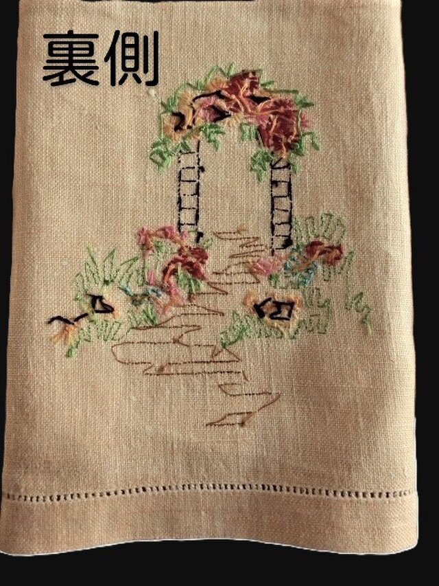 アンティーク 刺繍入り リネンクロス | iichi 日々の暮らしを心地よく