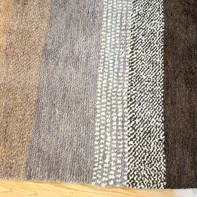 ハンドメイド 夏はさらさら 新商品 ゆるギャッベ ラグ 203x62㎝ 天然