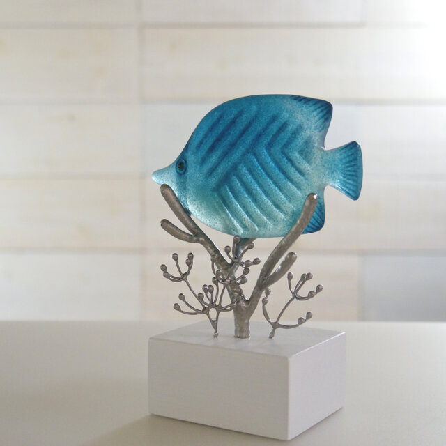 珊瑚礁 魚 置物 モーリッシュアイドル 11cm 13parts of Moorish Idol