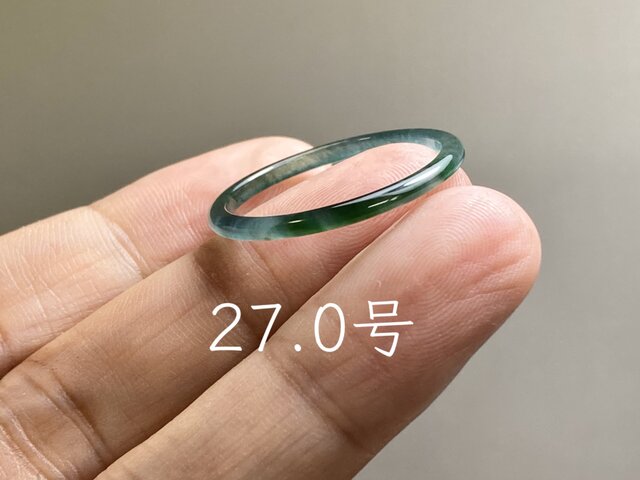 L19-02 上品 極細 氷種 森緑 27.0号 グアテマラ産 A貨 本翡翠 くりぬき