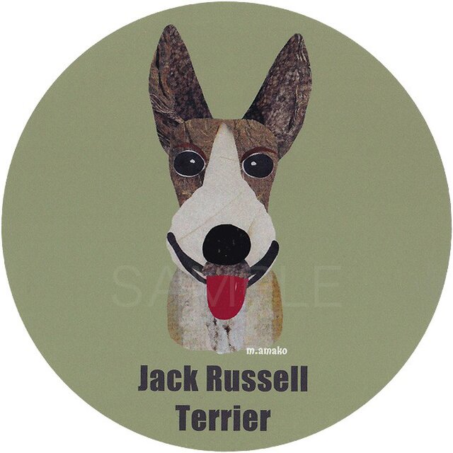 ジャック ラッセル テリア/立ち耳《犬種名ステッカー/小型犬》 iichi ハンドメイド・クラフト作品・手仕事品の通販