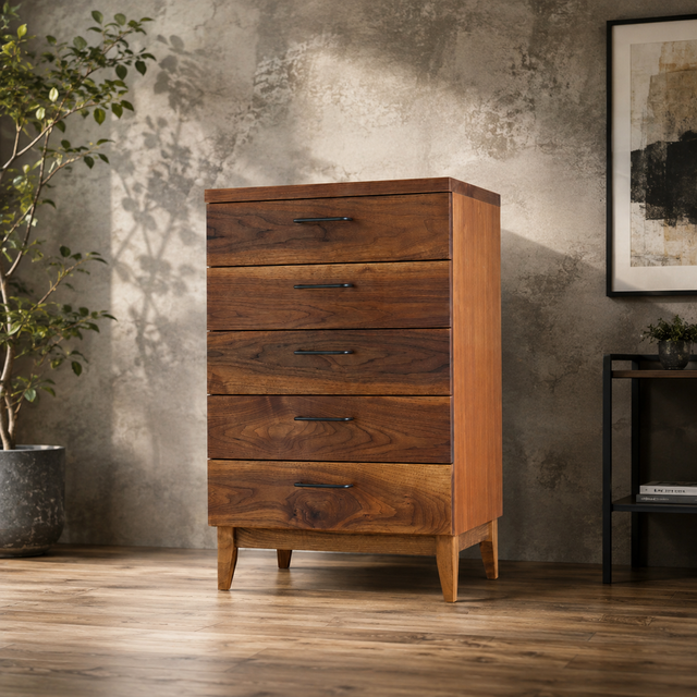 即納】幅60cm Drawer's 引き出し収納 タンス ウォルナット突板 DR60-1