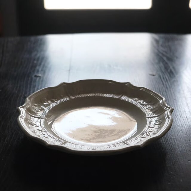 Rambervillers ランヴェルヴィレ レリーフ 平皿 フランス アンティーク