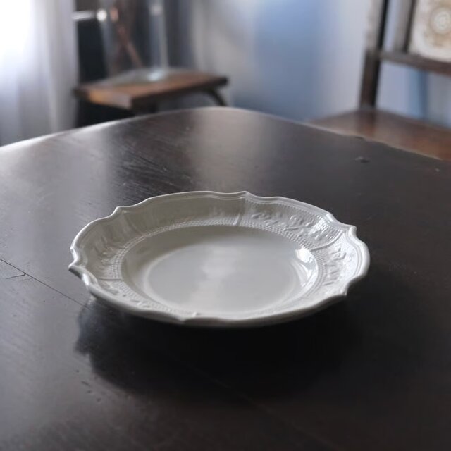 Rambervillers ランヴェルヴィレ レリーフ 平皿 フランス アンティーク