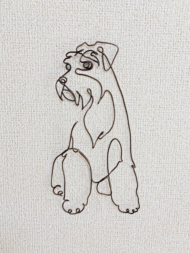 シュナウザーのワイヤーアート | iichi 日々の暮らしを心地よくする