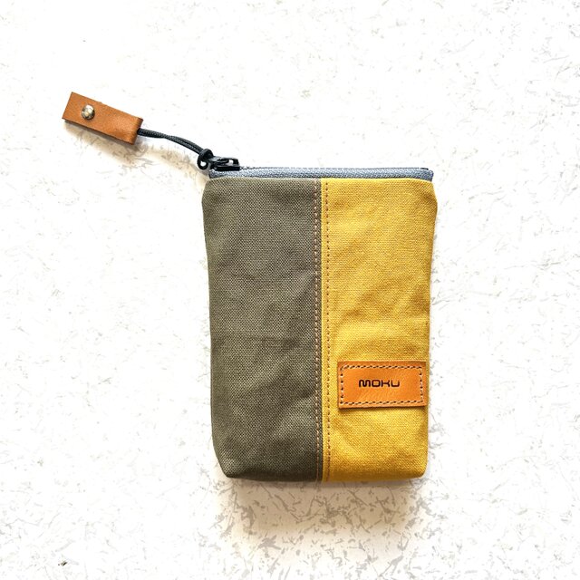 帆布のシガレットケース〈イエロー×カーキ〉 | iichi 日々の暮らしを